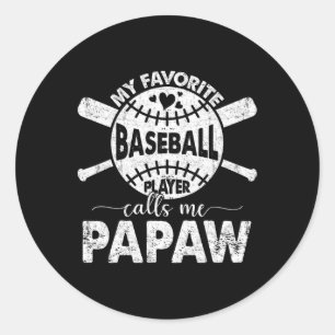 Proud To Be Called Papaw My Favourite Sell Player Classic Round Sticker