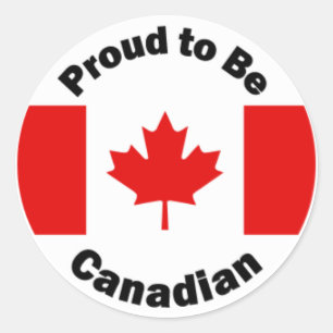 Proud to be Canadian Classic Round Sticker