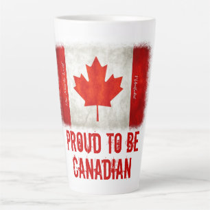 Proud to be Canadian Flag  Latte Mug
