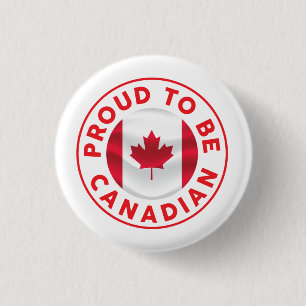 Proud to be canadian pride Flag T-Shirt Trucker Ha 3 Cm Round Badge