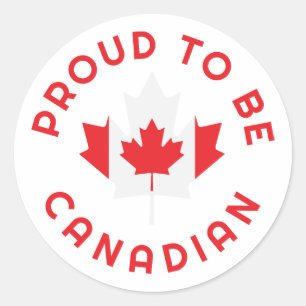 Proud To Be Candaian Classic Round Sticker