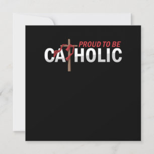 Proud To Be Catholic Church Pray Faith Religion Gi Invitation