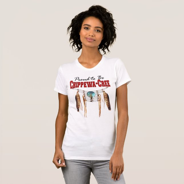 Proud to be Chippewa-Cree Bella Canvas T-Shirt (Front Full)
