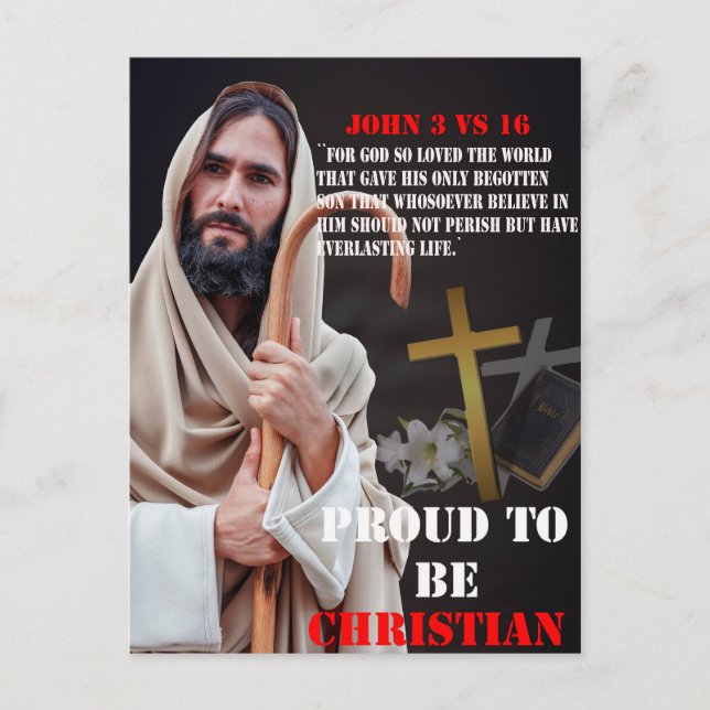 Proud To Be Christian Postcard (Front)