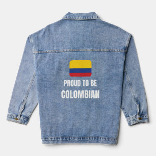 Proud to be colombian denim jacket