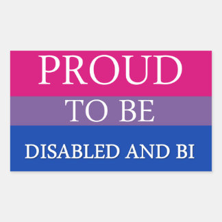 Proud to Be Disabled and Bi Rectangular Sticker