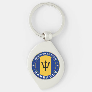 Proud To Be From Barbados Key Ring