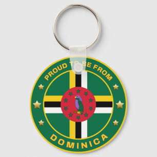 Proud To Be From Dominica Key Ring