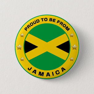 Proud To Be From Jamaica 6 Cm Round Badge