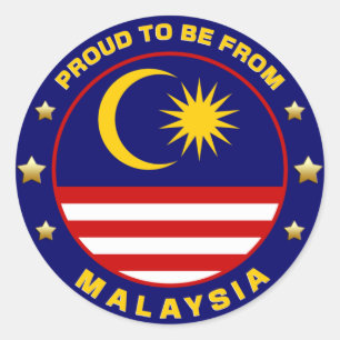 Proud To Be From Malaysia Classic Round Sticker