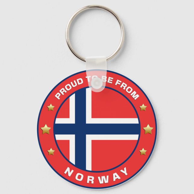 Proud To Be From Norway Key Ring (Front)