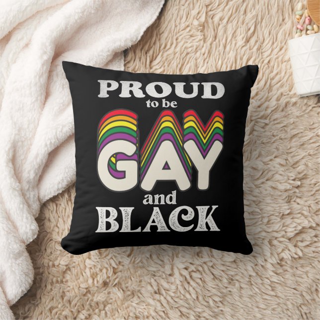 Proud To Be Gay And Black LGBT Pride Cushion (Blanket)