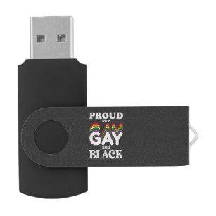 Proud To Be Gay And Black LGBT Pride USB Flash Drive