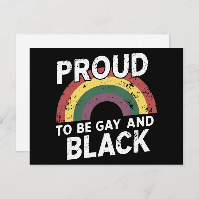 Proud To Be Gay And Black Pride Month 2025 Postcard (Front/Back)