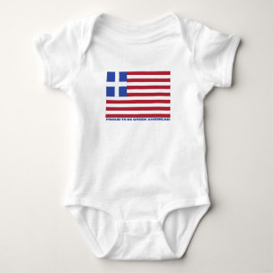 PROUD TO BE GREEK AMERICAN! BABY BODYSUIT