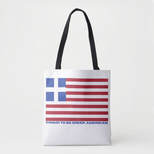 PROUD TO BE GREEK AMERICAN! TOTE BAG (Front)