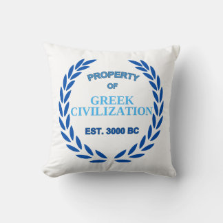 Proud to be Greek -Property of Greek Civilisation Cushion