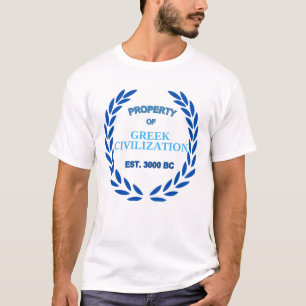 Proud to be Greek -Property of Greek Civilization T-Shirt