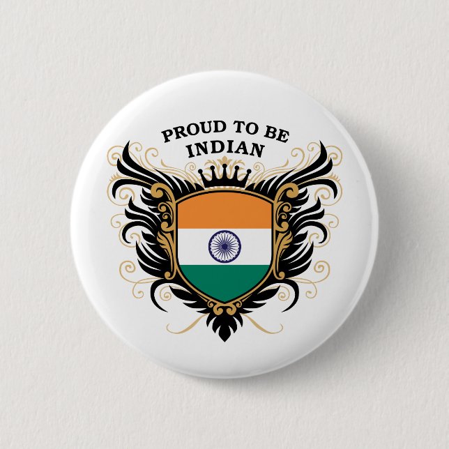 Proud to be Indian 6 Cm Round Badge (Front)