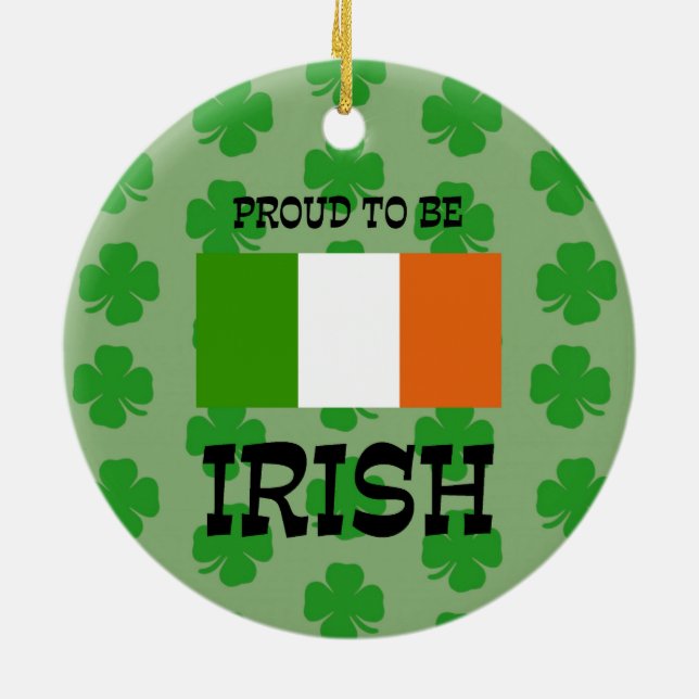 Proud to be Irish, Ceramic Ornament (Back)