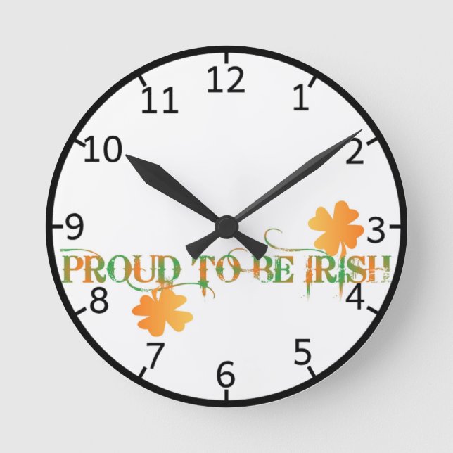 Proud To Be Irish clock (Front)