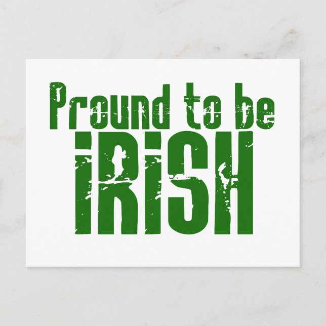 Proud to be Irish Postcard (Front)