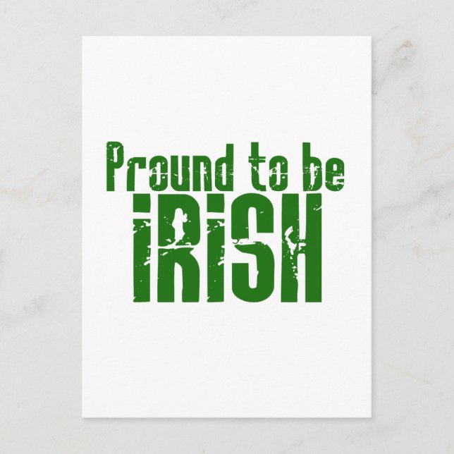 Proud to be Irish Postcard (Front)