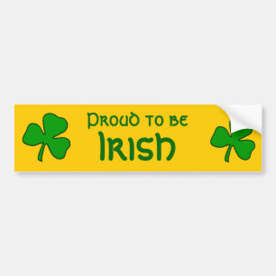 Proud to be Irish Shamrock Bumper Sticker