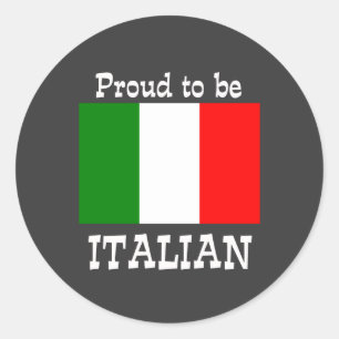 Proud to be Italian Classic Round Sticker
