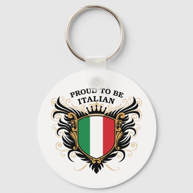 Proud to be Italian Key Ring (Front)