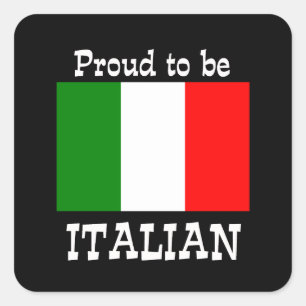Proud to be Italian Square Sticker