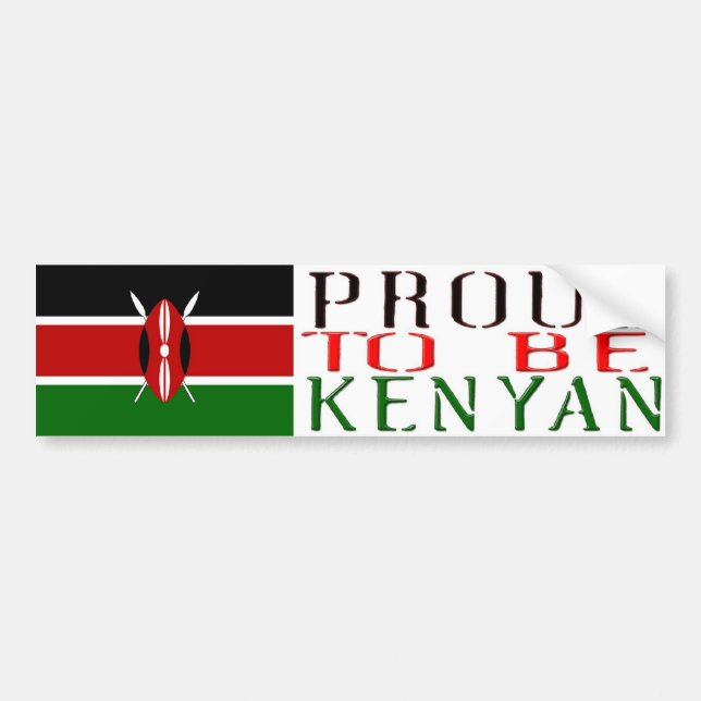 proud to be kenyan Bumper sticker (Front)