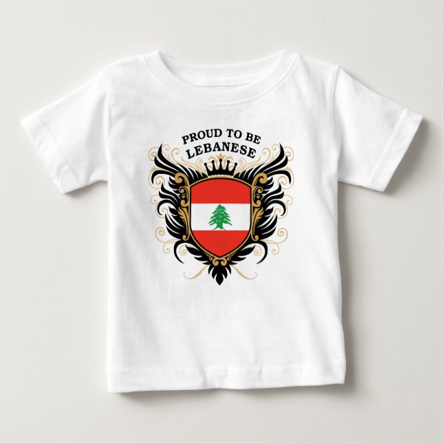 Proud to be Lebanese Baby T-Shirt (Front)