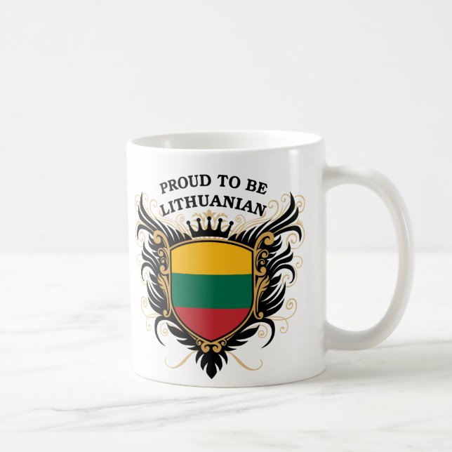 Proud to be Lithuanian Coffee Mug (Right)