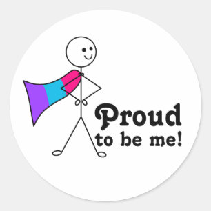 Proud to Be Me Androgyne Pride super hero Classic Round Sticker