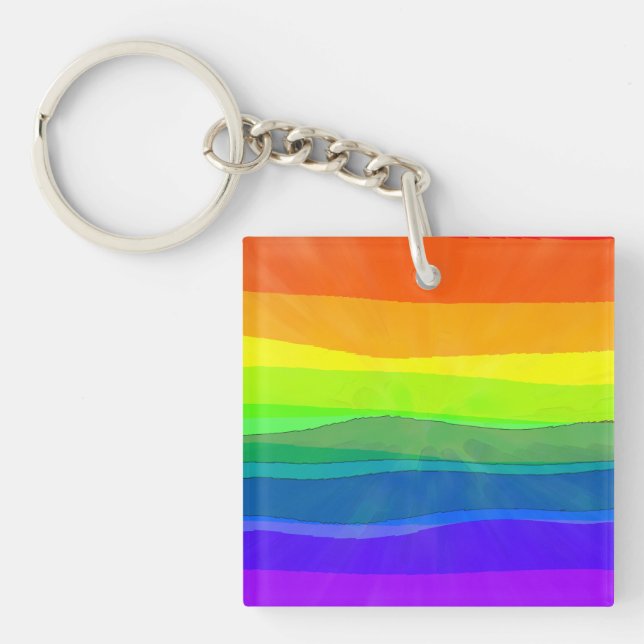 Proud To Be Me - LGBTQIA Pride Key Ring (Front)