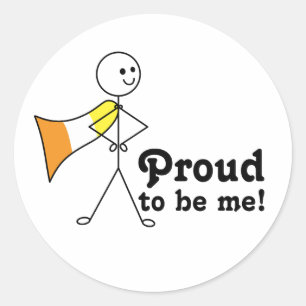 Proud to Be Me Maverique Pride flag super hero Classic Round Sticker