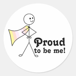 Proud to Be Me Pangender Pride super hero Classic Round Sticker