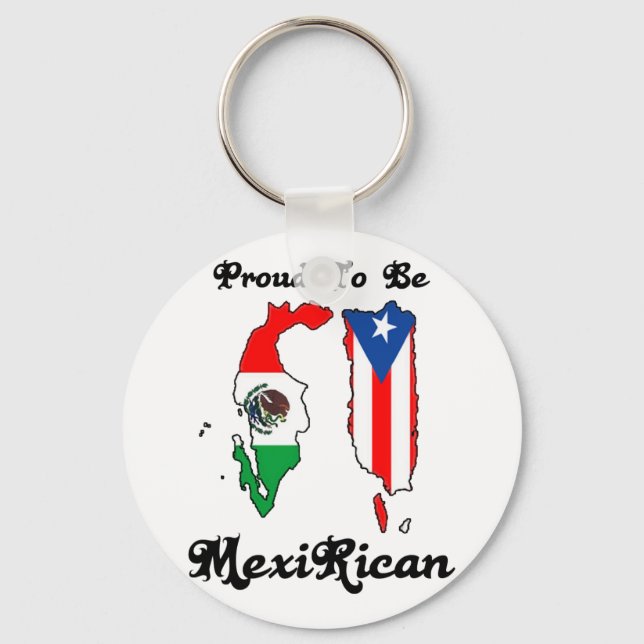 Proud to be mexirican key ring (Front)
