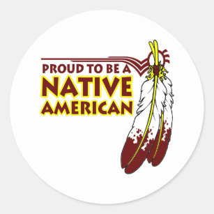 Proud To Be Native American Indian Classic Round Sticker