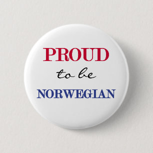 Proud To Be Norwegian 6 Cm Round Badge