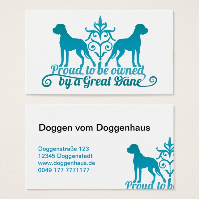 Proud to be owned by a Great Dane?  (Front & Back)