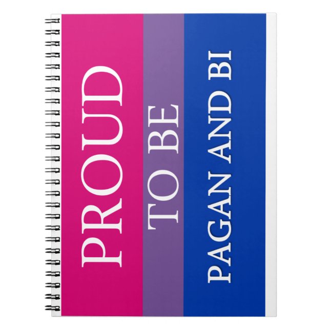 Proud To Be Pagan and Bi Notebook (Front)