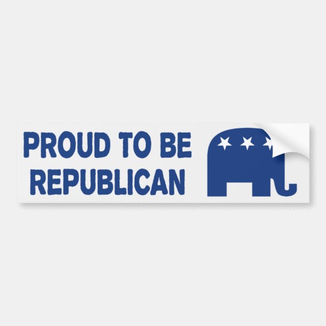 Proud To Be Republican Bumper Sticker (Front)