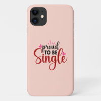 Proud To Be Single Typography Quote Sayings Womens