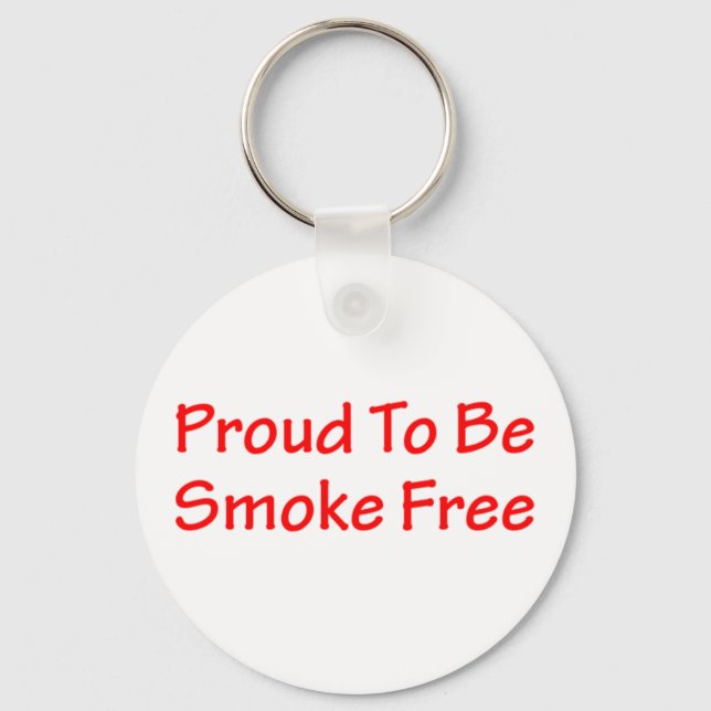 Proud to be smoke free key ring (Front)