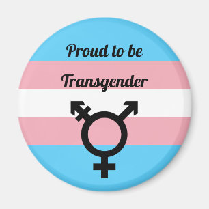 Proud to be Transgender   Trans Pride  Magnet