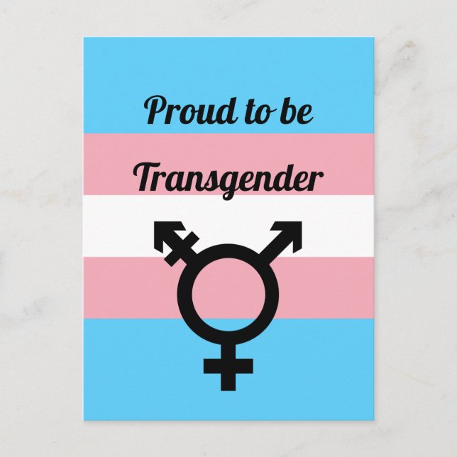 Proud to be Transgender | Trans Pride Postcard (Front)