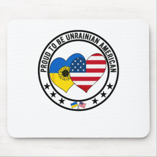 Proud To Be Ukrainian American I Love America I Lo Mouse Pad