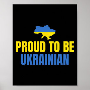 Proud To Be Ukrainian Shirt Ukraine Flag Poster
